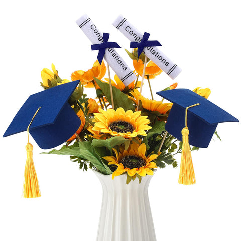Breling graduation scroll blue diploma: cohesive decor for cakes and party tables