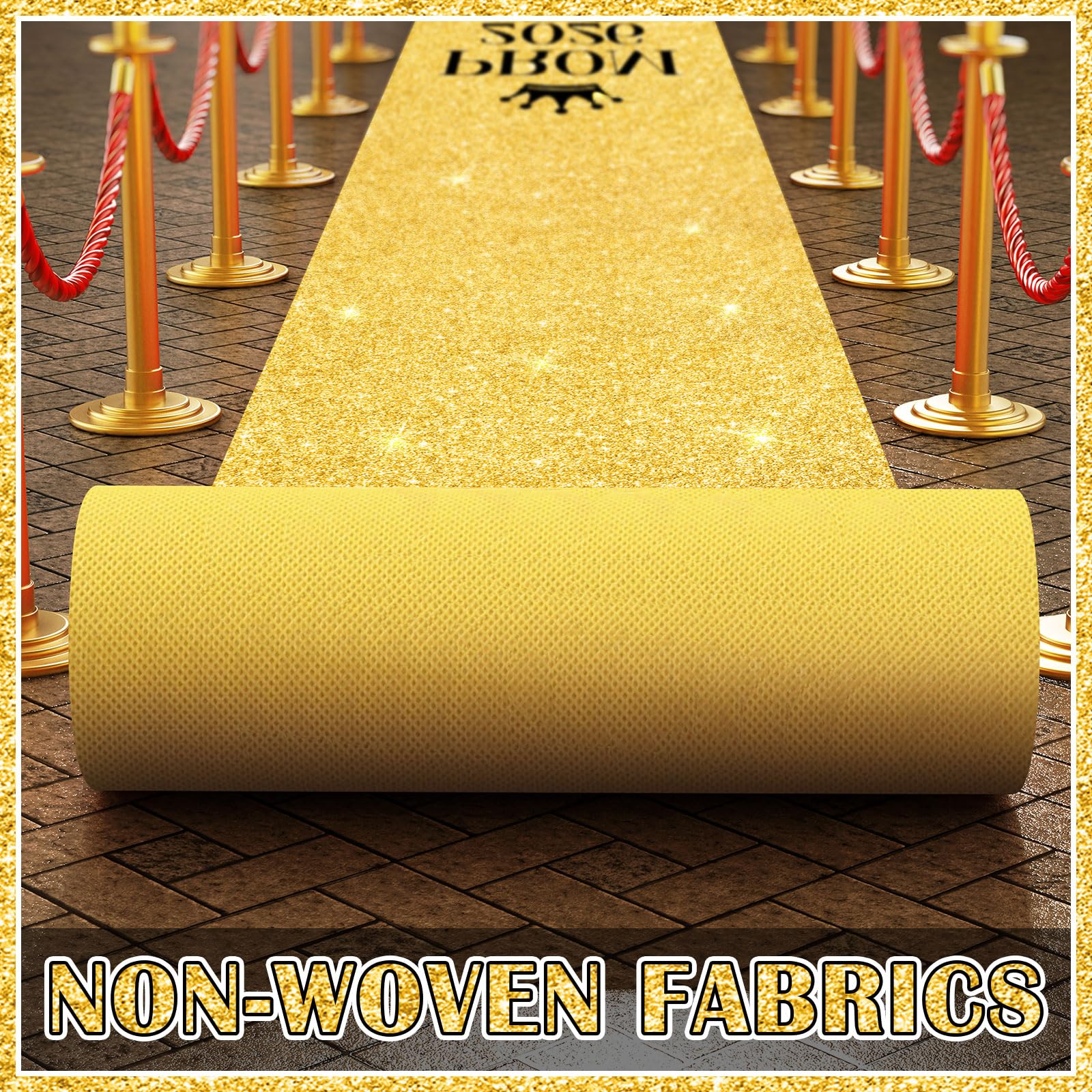 Breling Prom 2026 gold carpet forms a festive photo zone at the venue.
