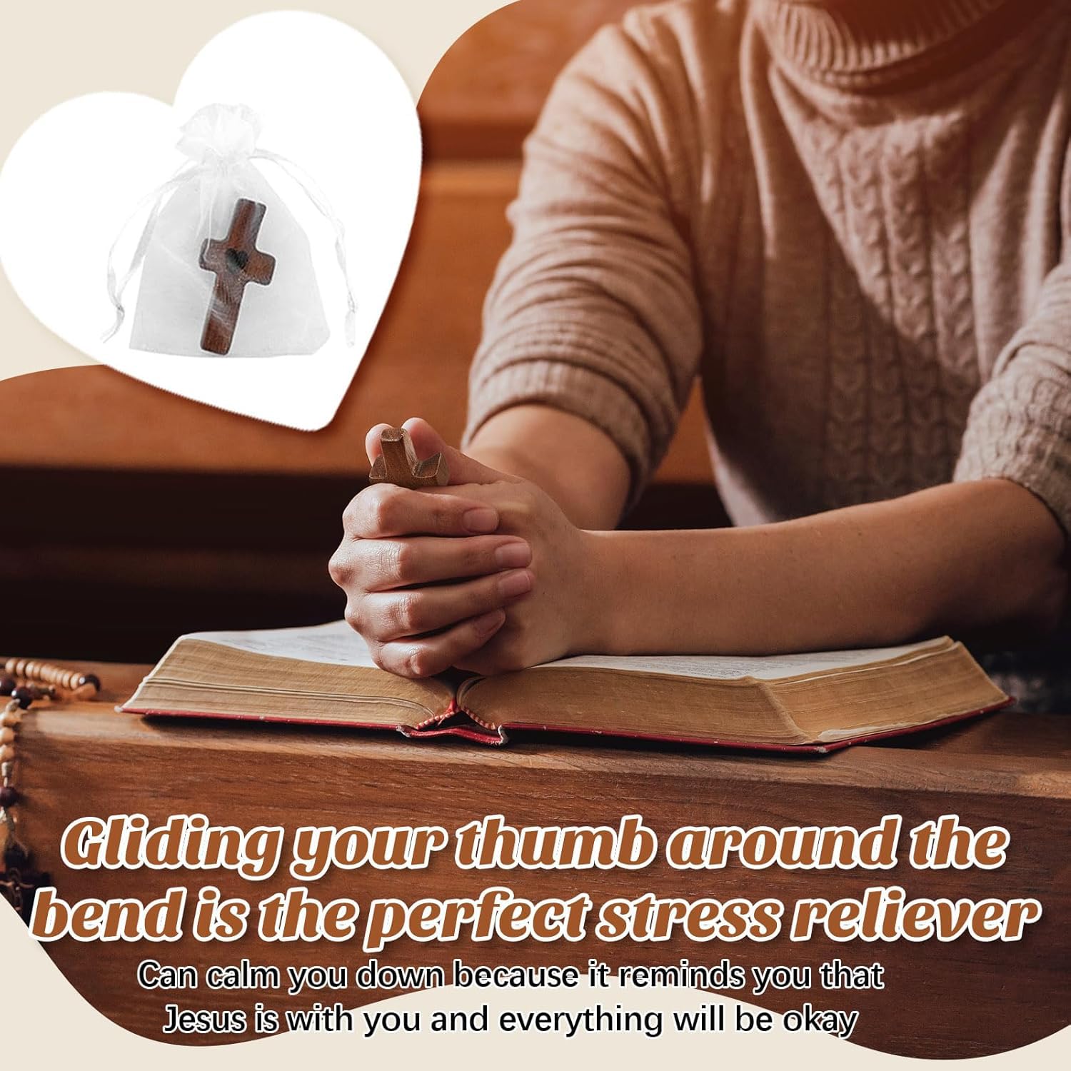Brevynx compact pocket cross fits easily in a pocket or palm.