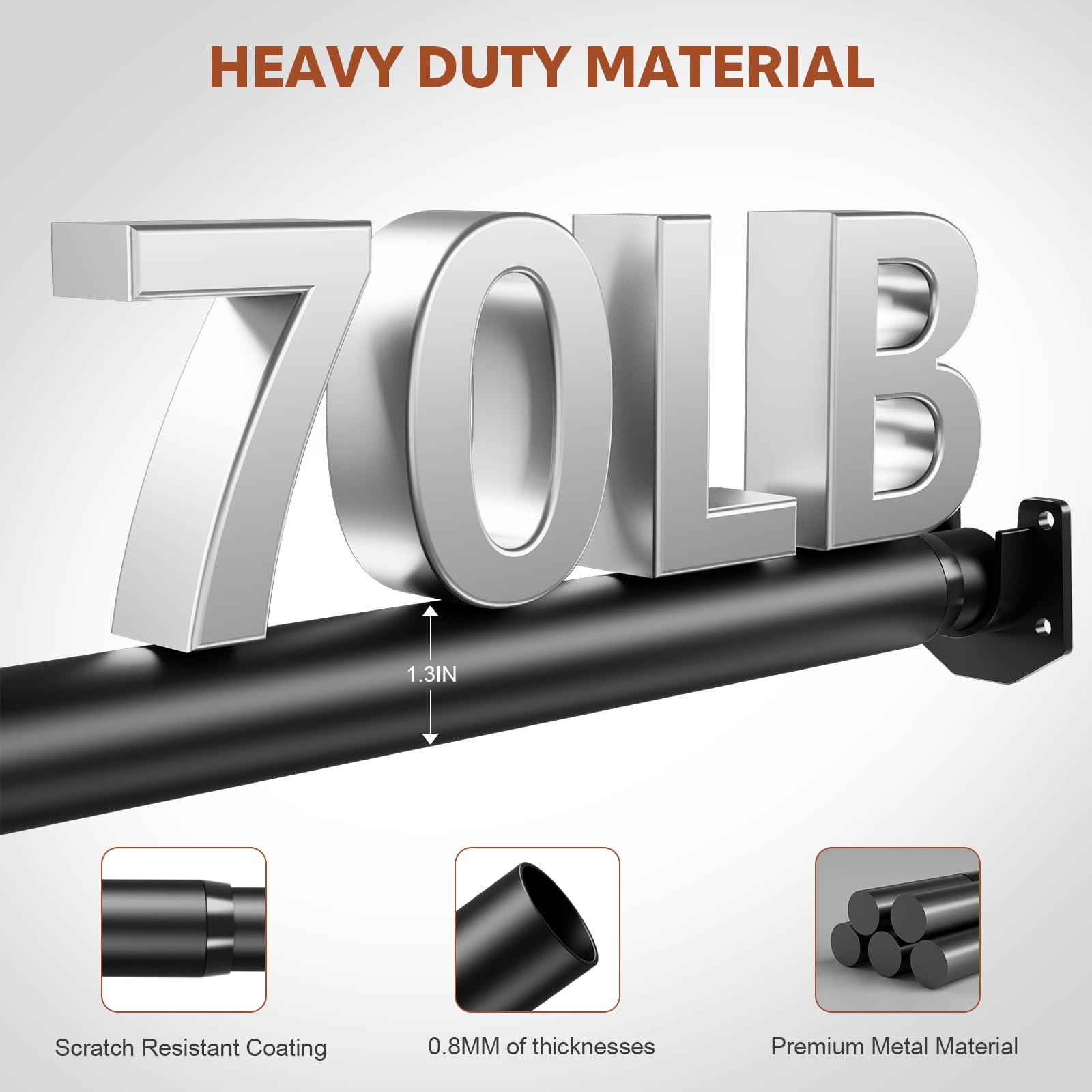 BrFoYu rod features rust-resistant coating for long-lasting durability.