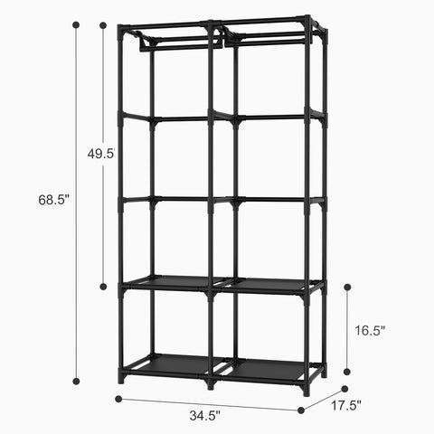 BrFoYu closet door zipper demonstrates convenient access to clothes.