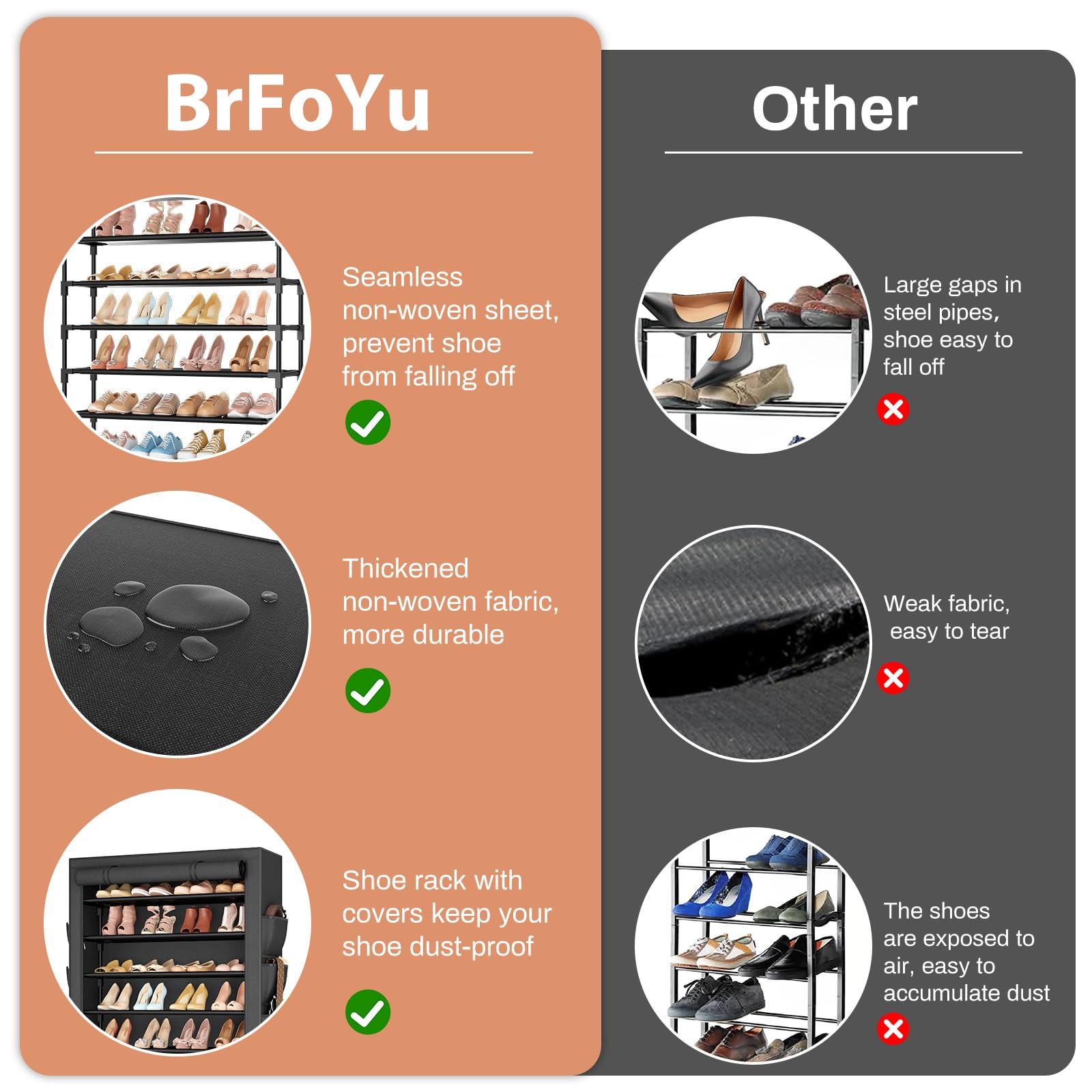 BrFoYu front-door placement saves floor space with vertical shoe storage.