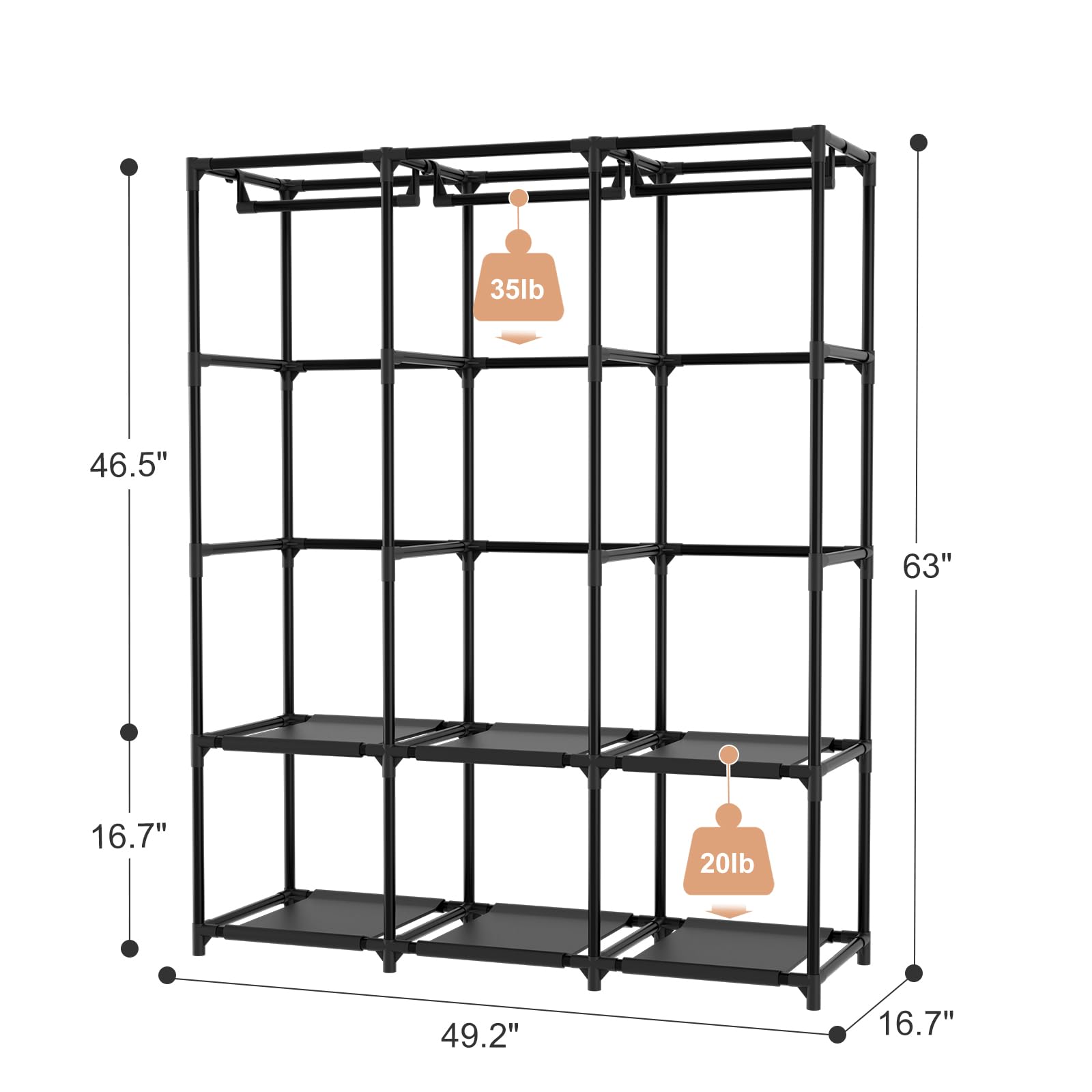 BrFoYu Wardrobe Closet dust-cover protects clothes while keeping space tidy and dust-free.