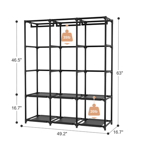 BrFoYu Wardrobe Closet dust-cover protects clothes while keeping space tidy and dust-free.