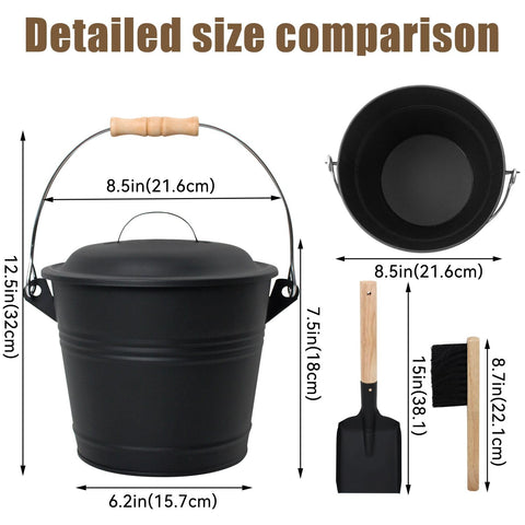 BRIAN AND DANY ash bucket tight lid prevents spills