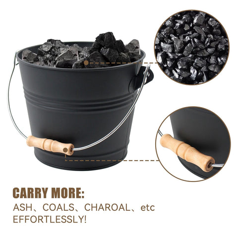 BRIAN AND DANY bucket with wooden handles for a secure grip