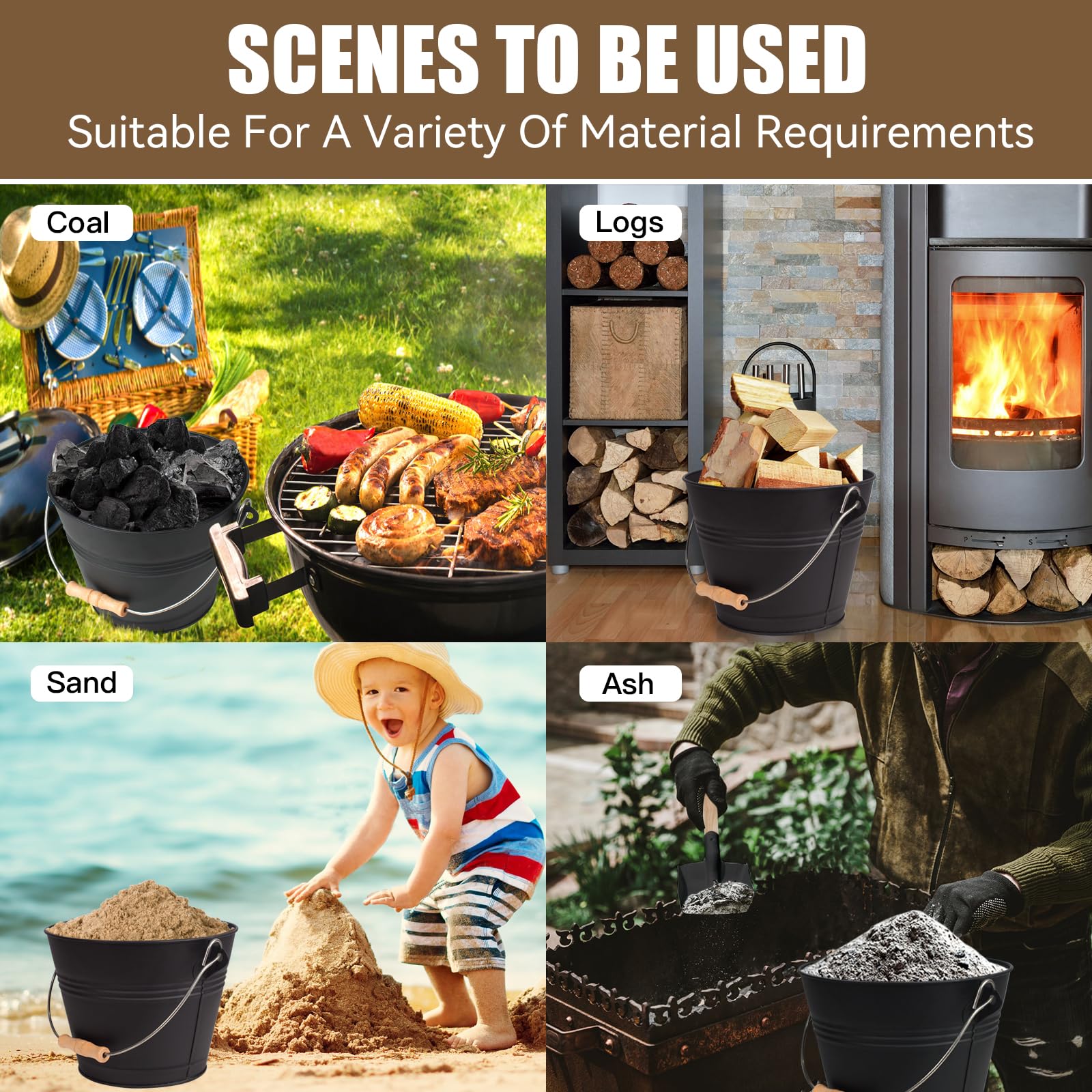 BRIAN AND DANY dual purpose ash bucket for indoor and outdoor use