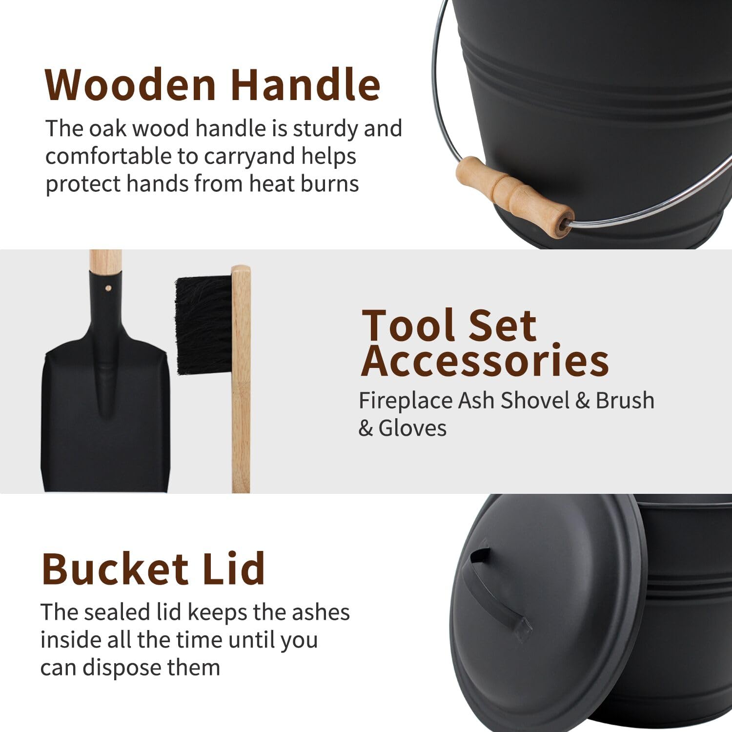 BRIAN AND DANY hand broom included for swift hearth cleaning