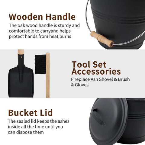 BRIAN AND DANY hand broom included for swift hearth cleaning