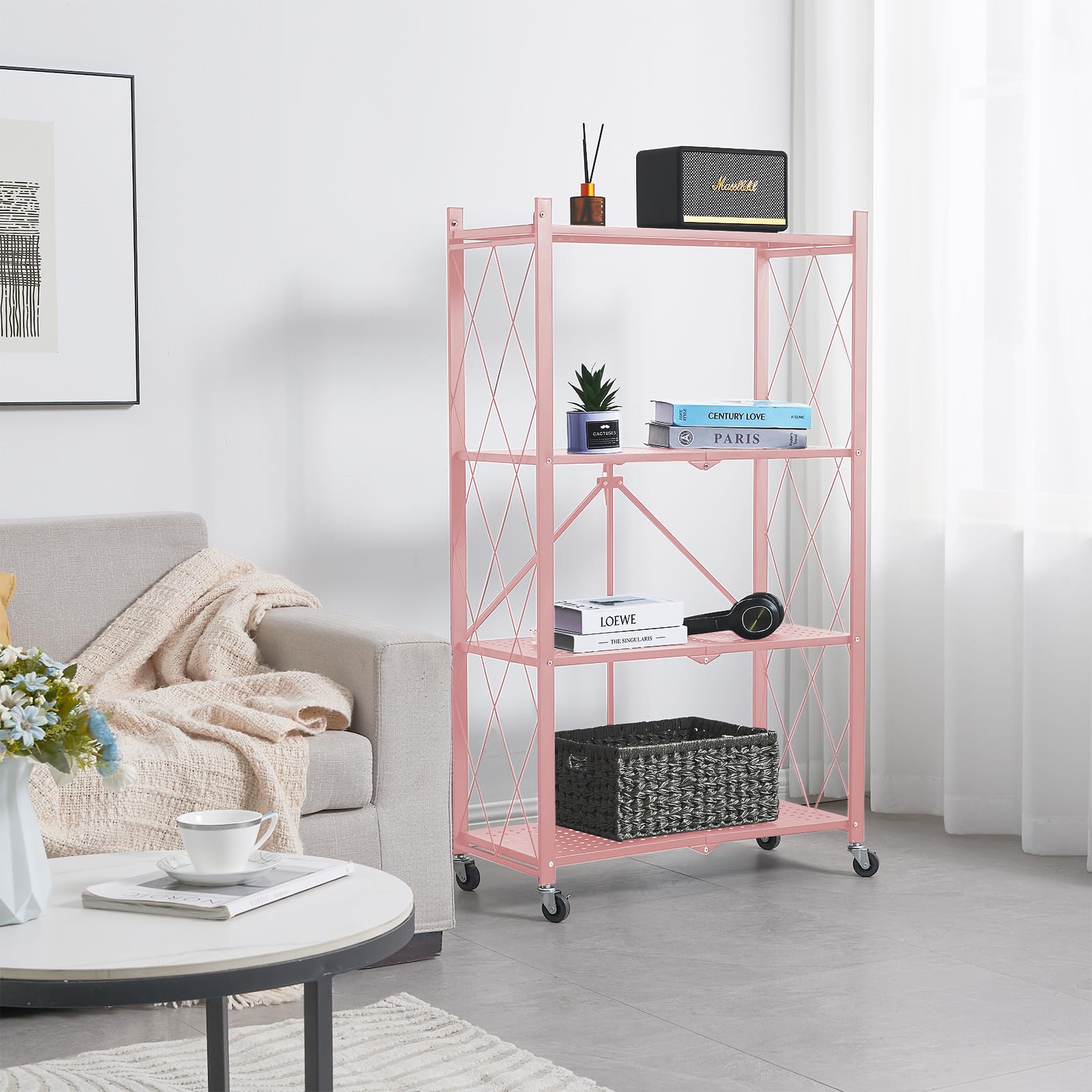 BRIAN AND DANY sturdy powder-coated metal finish resists wear during daily use.