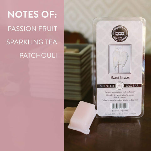 Bridgewater Sweet Grace wax bar 4: pairs with Grey Banded Warmer for cozy ambiance