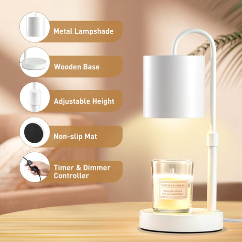 Height-adjustment mechanism showcases flexible candle sizing and placement