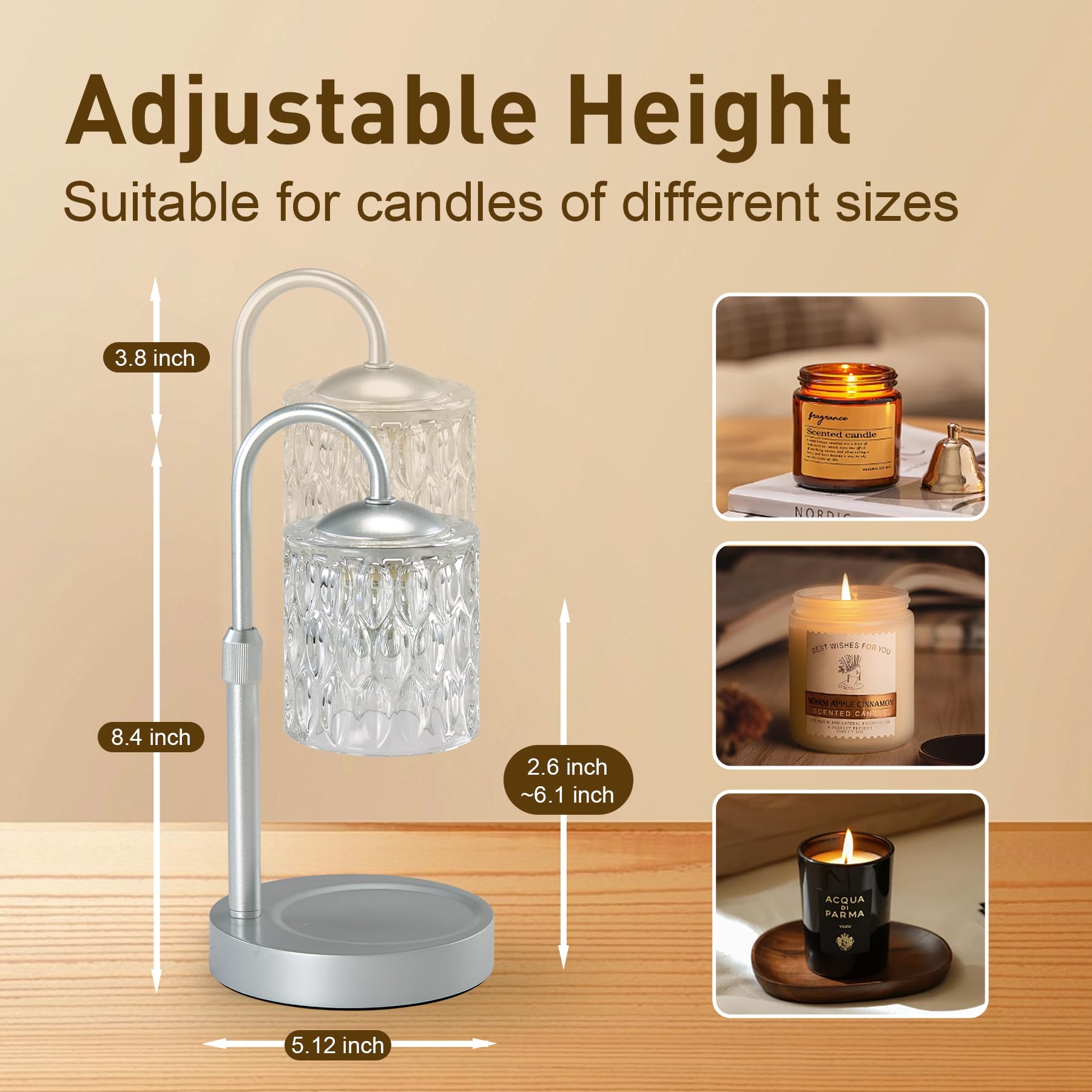 Briever candle warmer lamp includes non-slip pads for pet and kid friendly use.