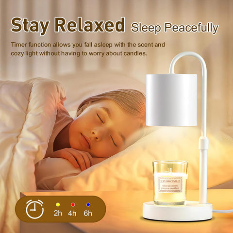 Top-melt heating evenly releases fragrance from jars