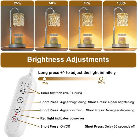 Briever candle warmer lamp melts wax evenly to release fragrance.