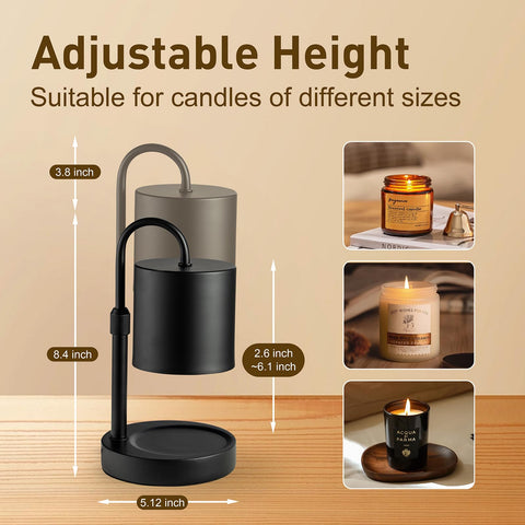 Briever candle warmer metal shade provides a modern look for living spaces.