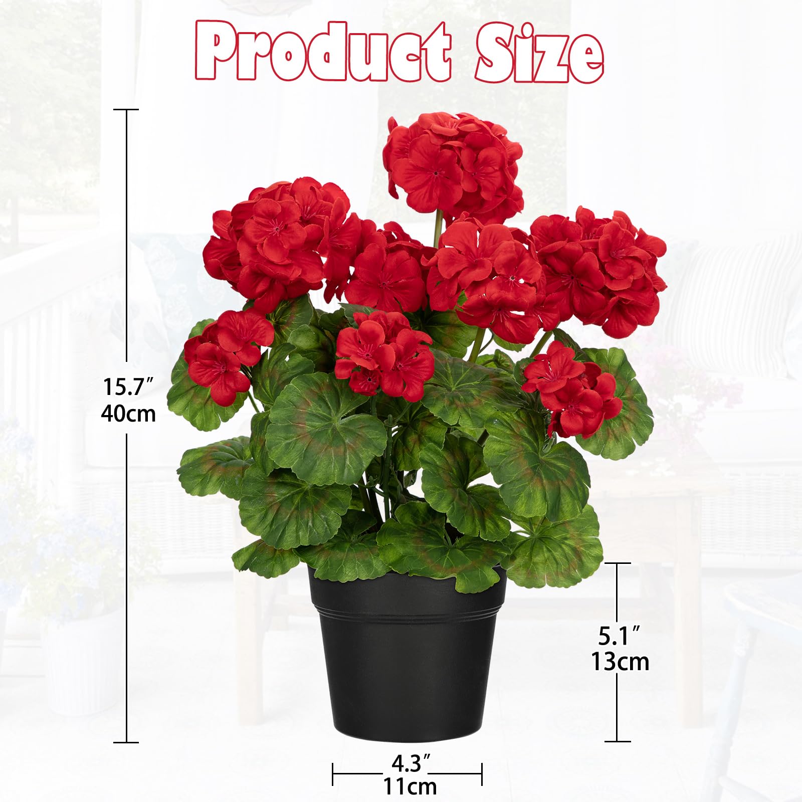Briful geranium silk petals close-up highlight realistic texture and color for indoor display.