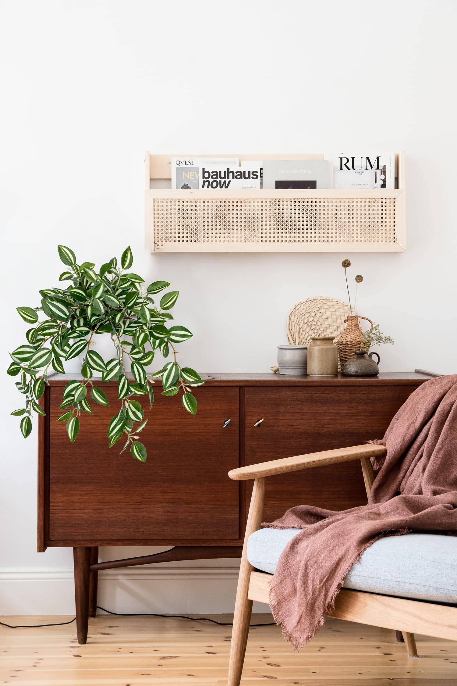 Briful Silk plant detail displays on mantles and desks as low-maintenance decor.