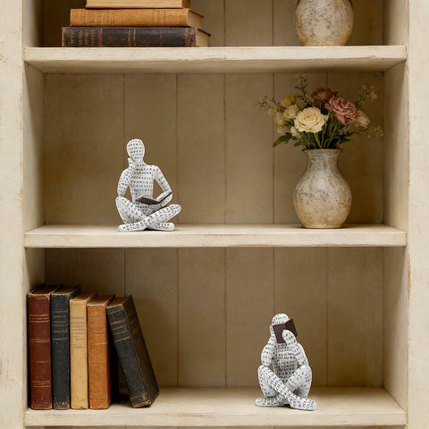 Brighomrom abstract-letter-wrapped-figure accents a modern desk or shelf