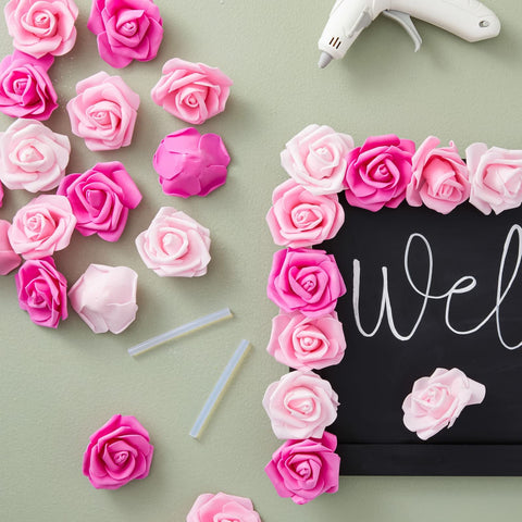 Bright Creations foam rose garland decorations featuring rose heads