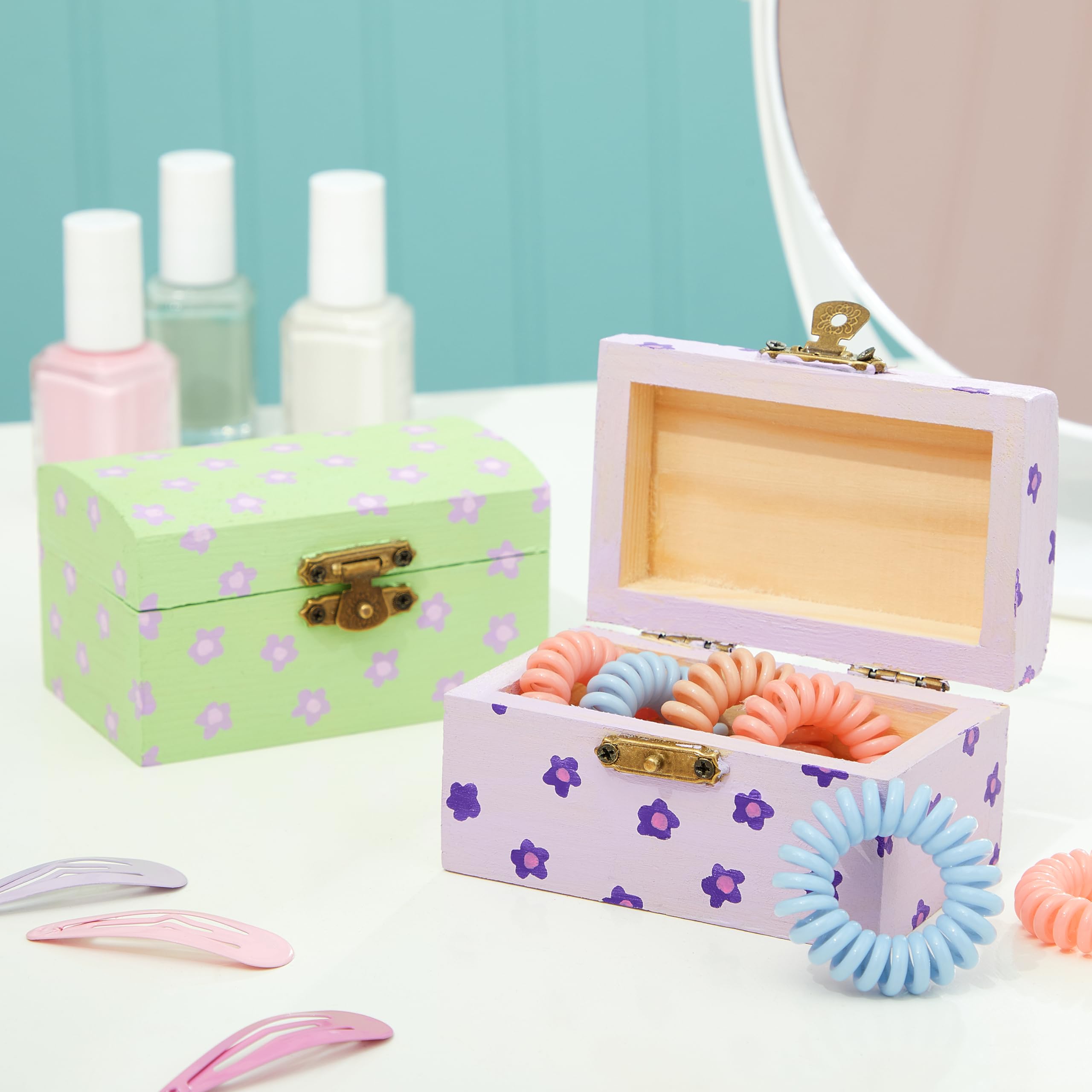 Bright Creations small wooden box for organizing jewelry and tiny items.