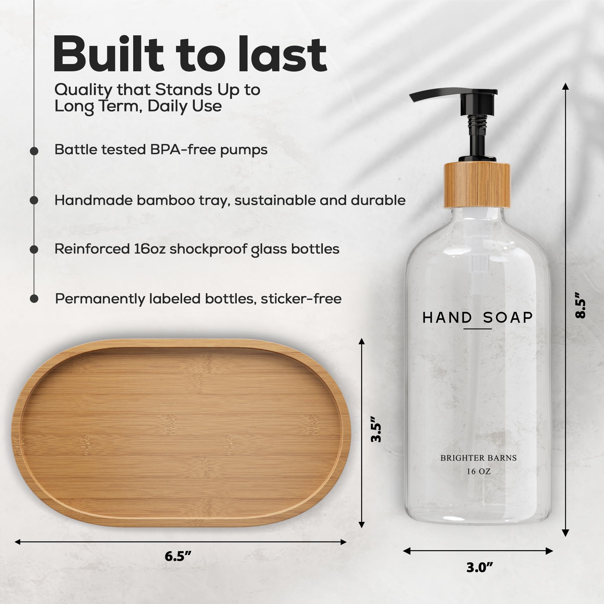 Brighter Barns rustproof bamboo pumps for durable use