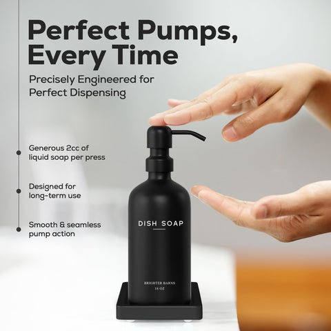 Brighter Barns matte black finish adds modern, minimalist style to any sink area.