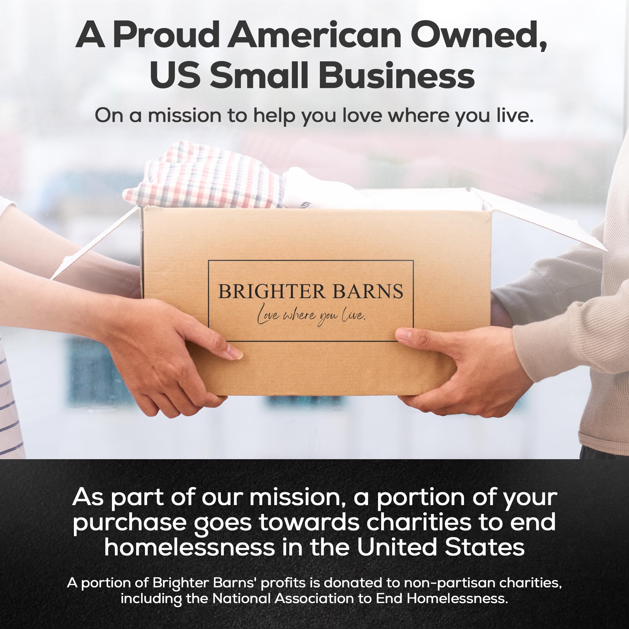Brighter Barns gift-ready packaging suggests a thoughtful housewarming or guest-ready upgrade