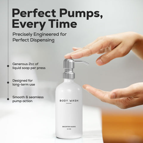 Brighter Barns refillable bottles suitable for shampoo conditioner or body wash