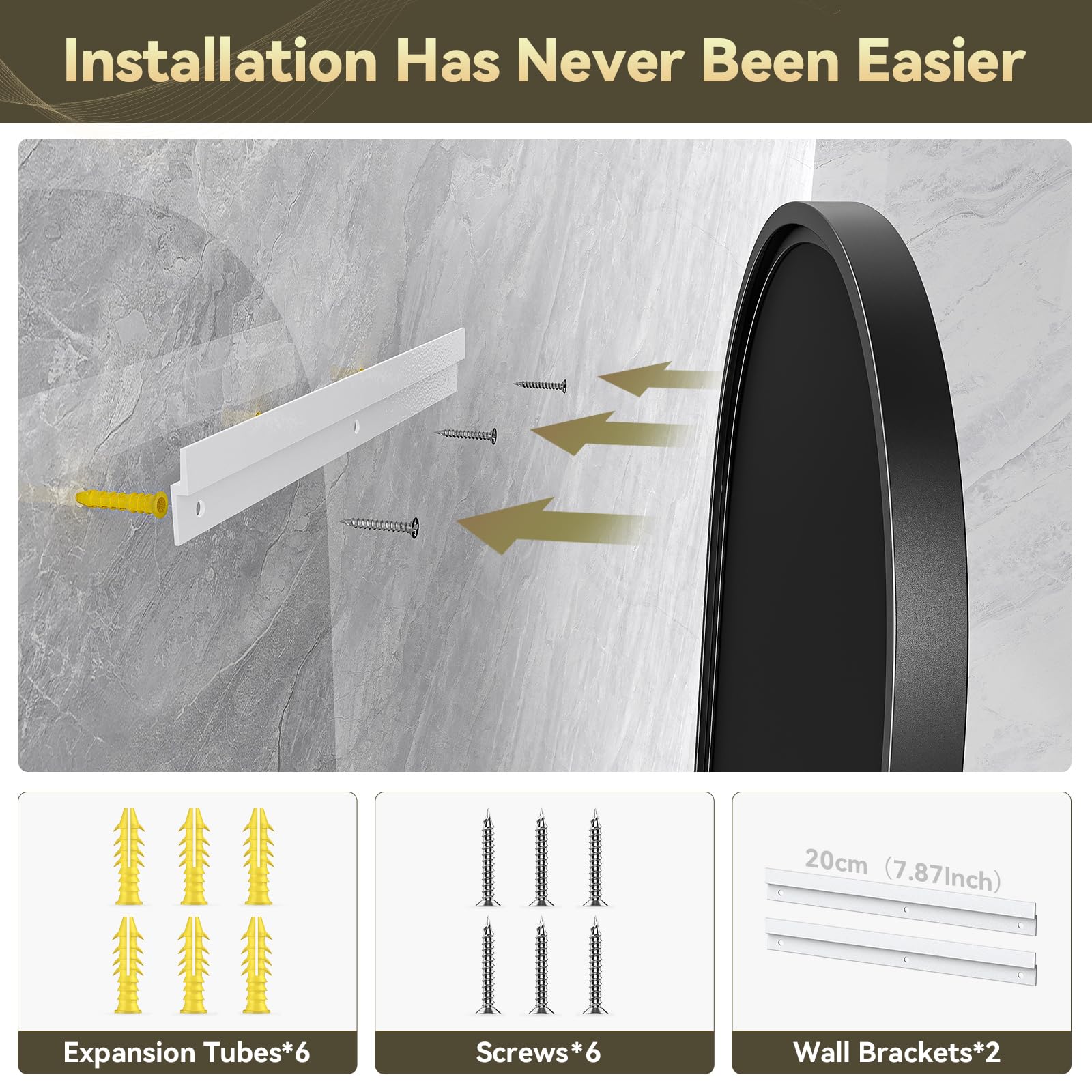 Brightify packaging protects the mirror during shipping and handling