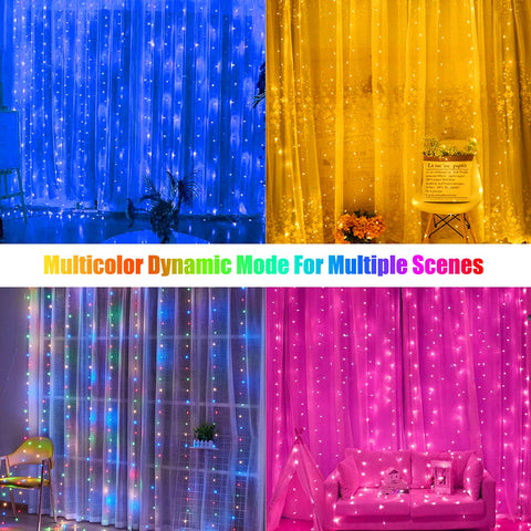 Brightown IP44 waterproof curtain lights suitable for outdoor use.