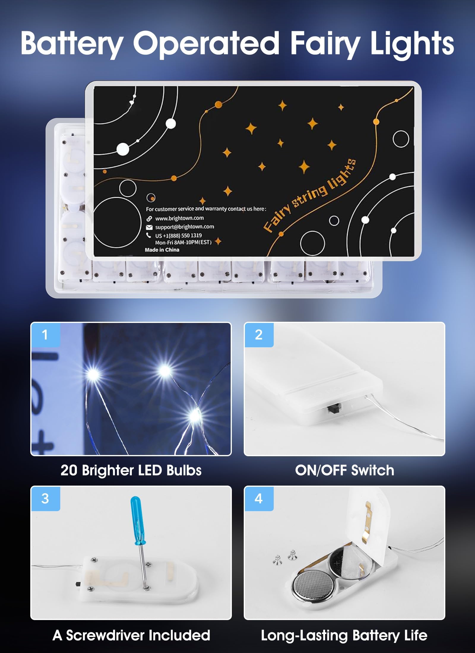 Brightown flexible silver-wire fairy lights wrap easily around windows and shelves