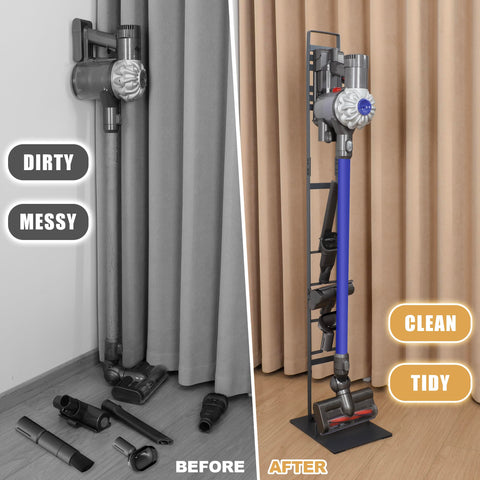 Elegant design adds a sleek touch to home cleaning corners.