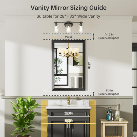 Briivue anti-rust aluminum frame mirror designed to last in humid spaces.