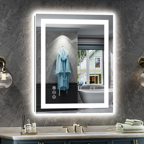 Briivue dual front and back lighting mirror for precise makeup lighting.