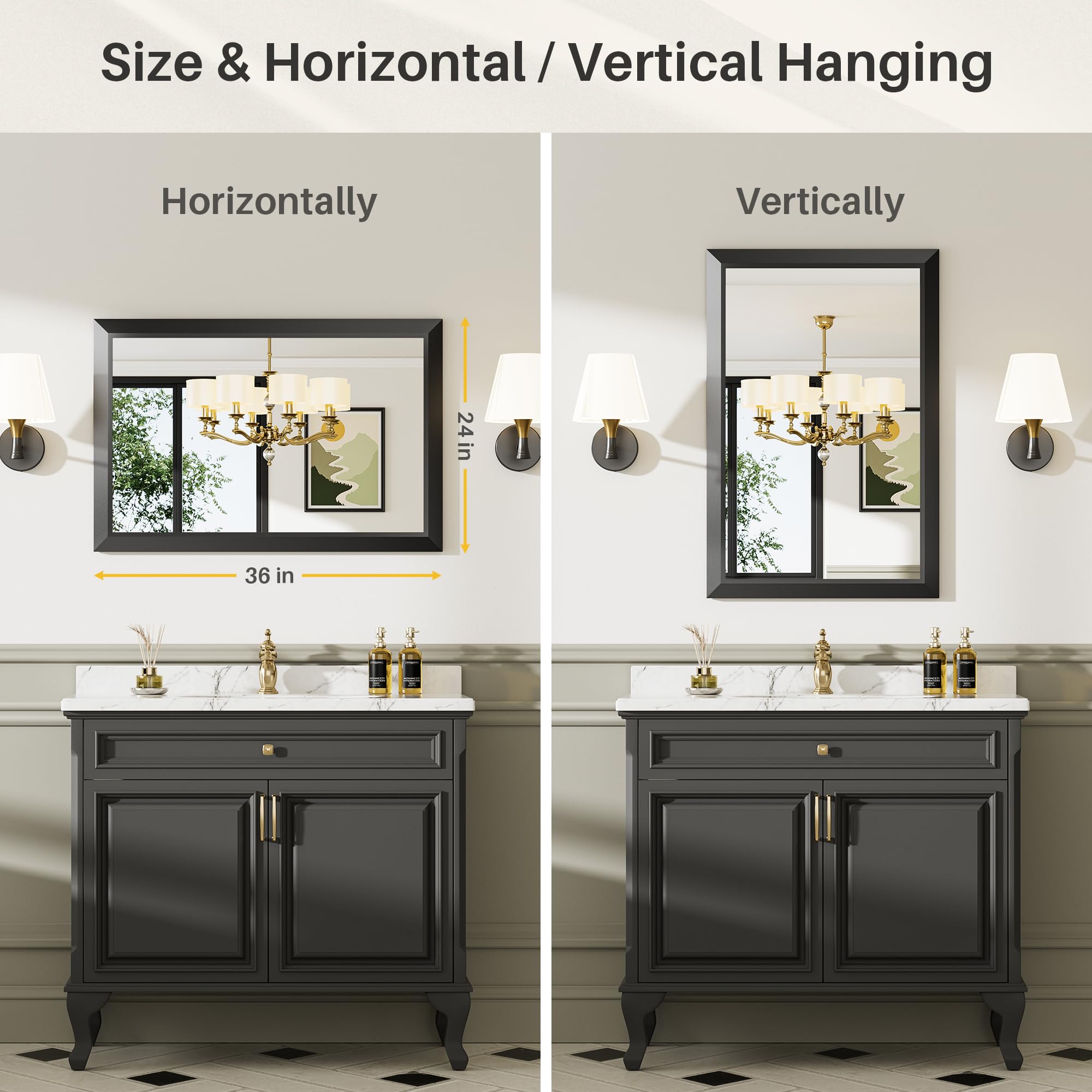 Briivue easy-install with two Z-bar brackets supports vertical or horizontal mounting.