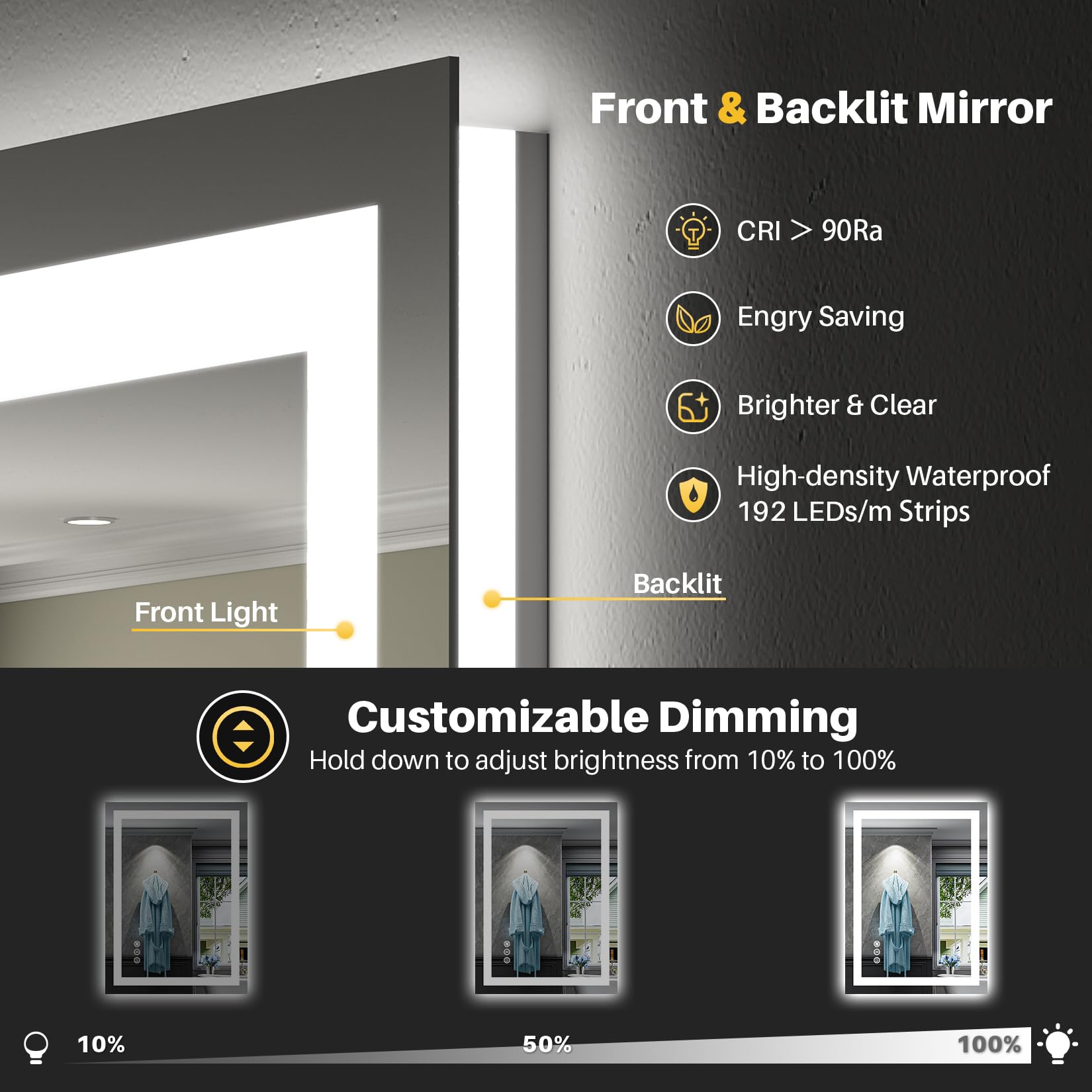 Briivue memory function saves preferred brightness and color temperature.