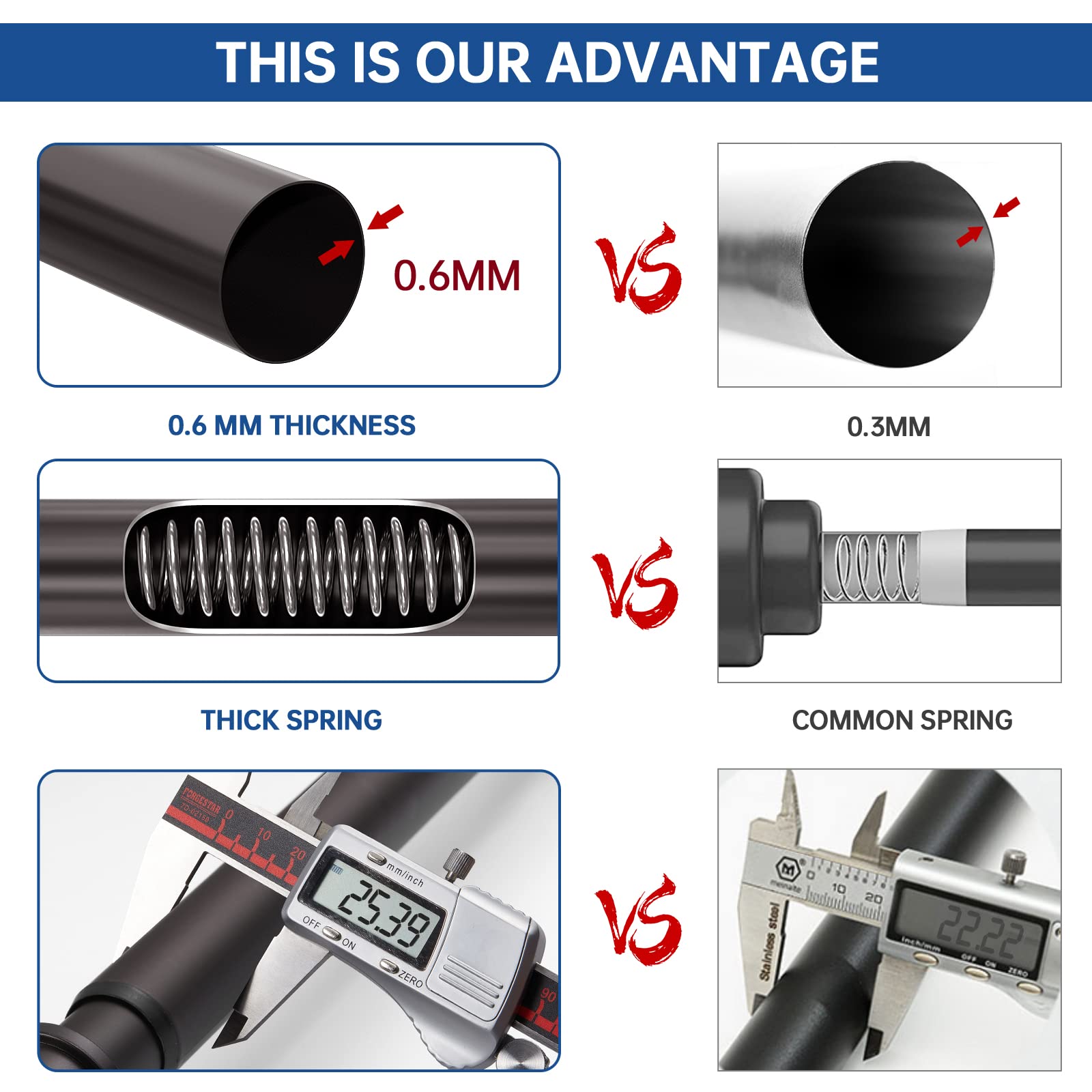 BRIOFOX adjustable length from 43 to 72 inches fits spaces.