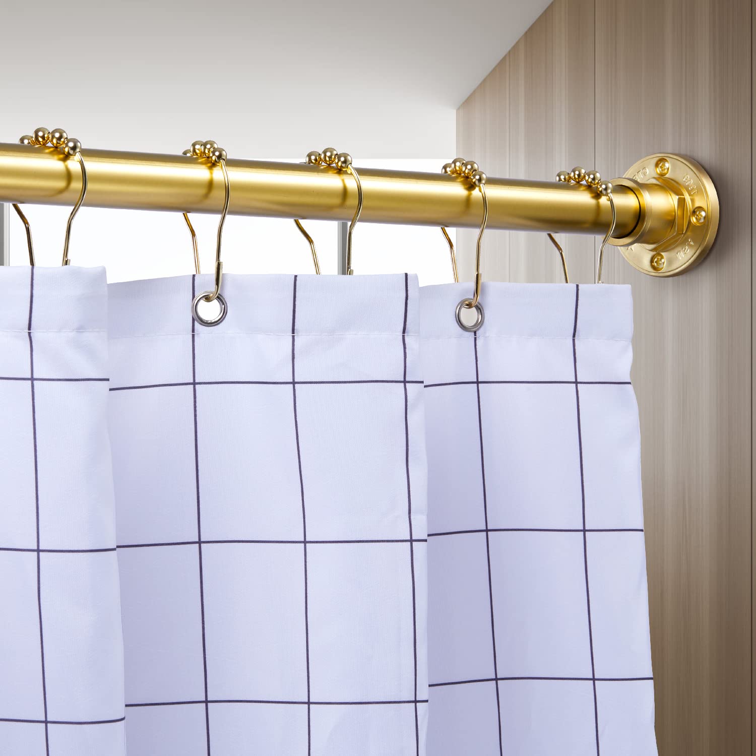 BRIOFOX adjustable 43-72 inch rod fits various shower spaces