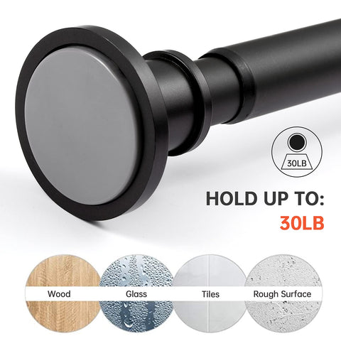 BRIOFOX adjustable 43-72 inch rod fits showers, windows, and closets.