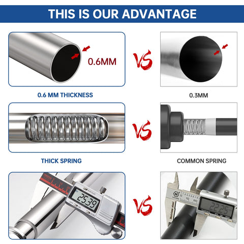 BRIOFOX adjustable 54-90 inch length fits various showers.