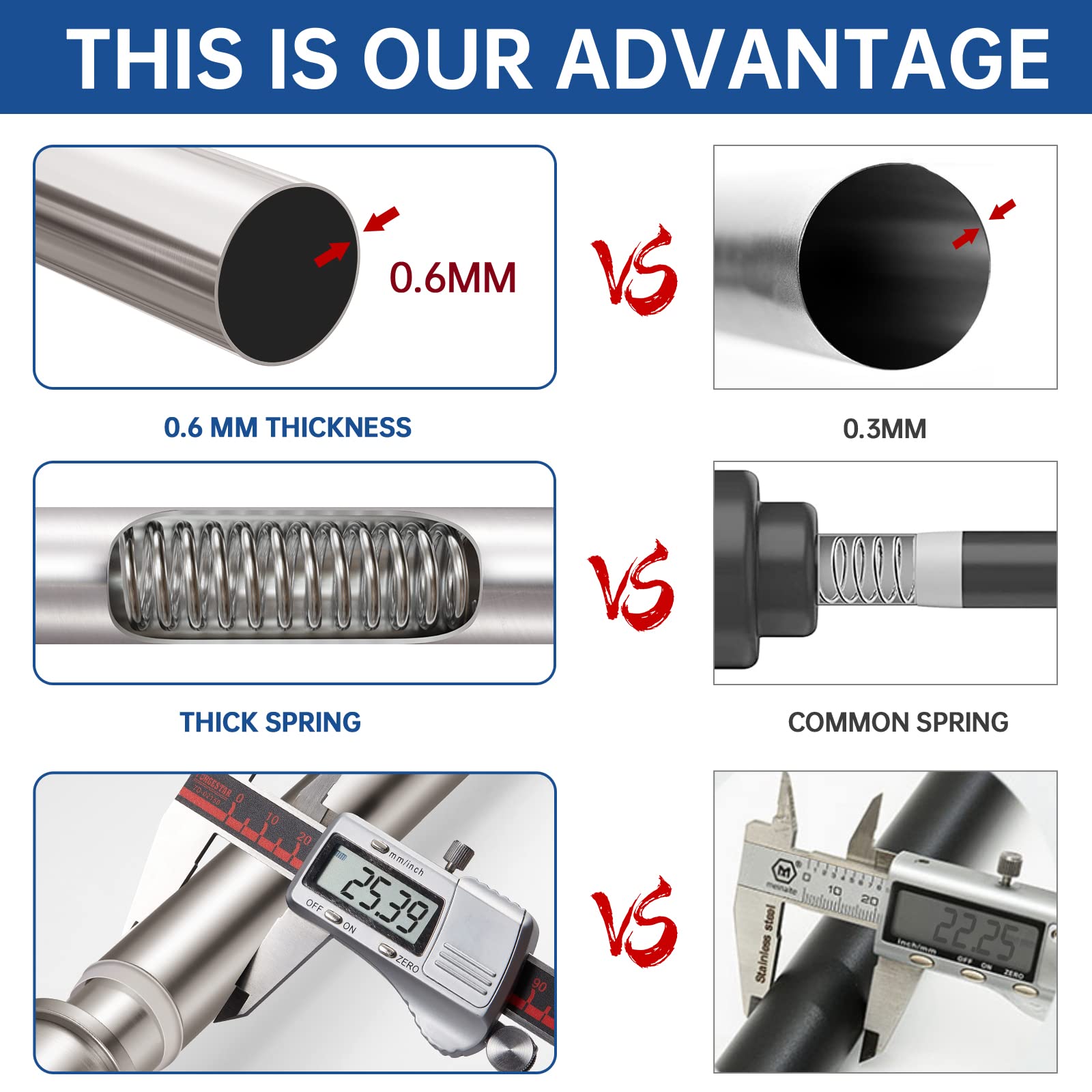 BRIOFOX adjustable-length rod 43-72 inches fits diverse spaces like showers or windows