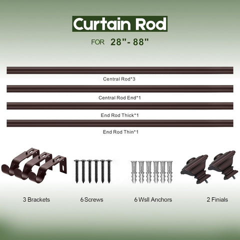 BRIOFOX central rod section showing modular design for adjustable width.