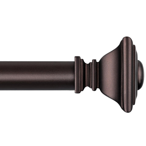 BRIOFOX bronze curtain rod spans 48 to 84 inches with sturdy 1-inch diameter for bold drapes.