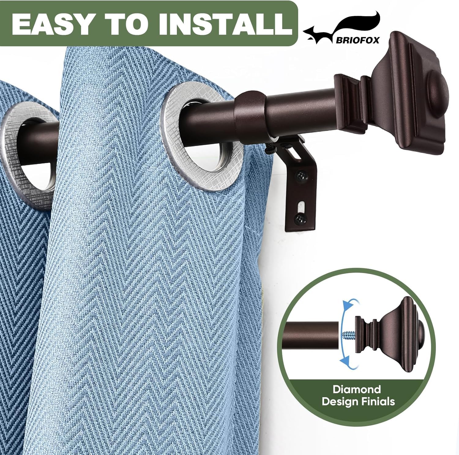 BRIOFOX installation kit with brackets and screws for easy setup.