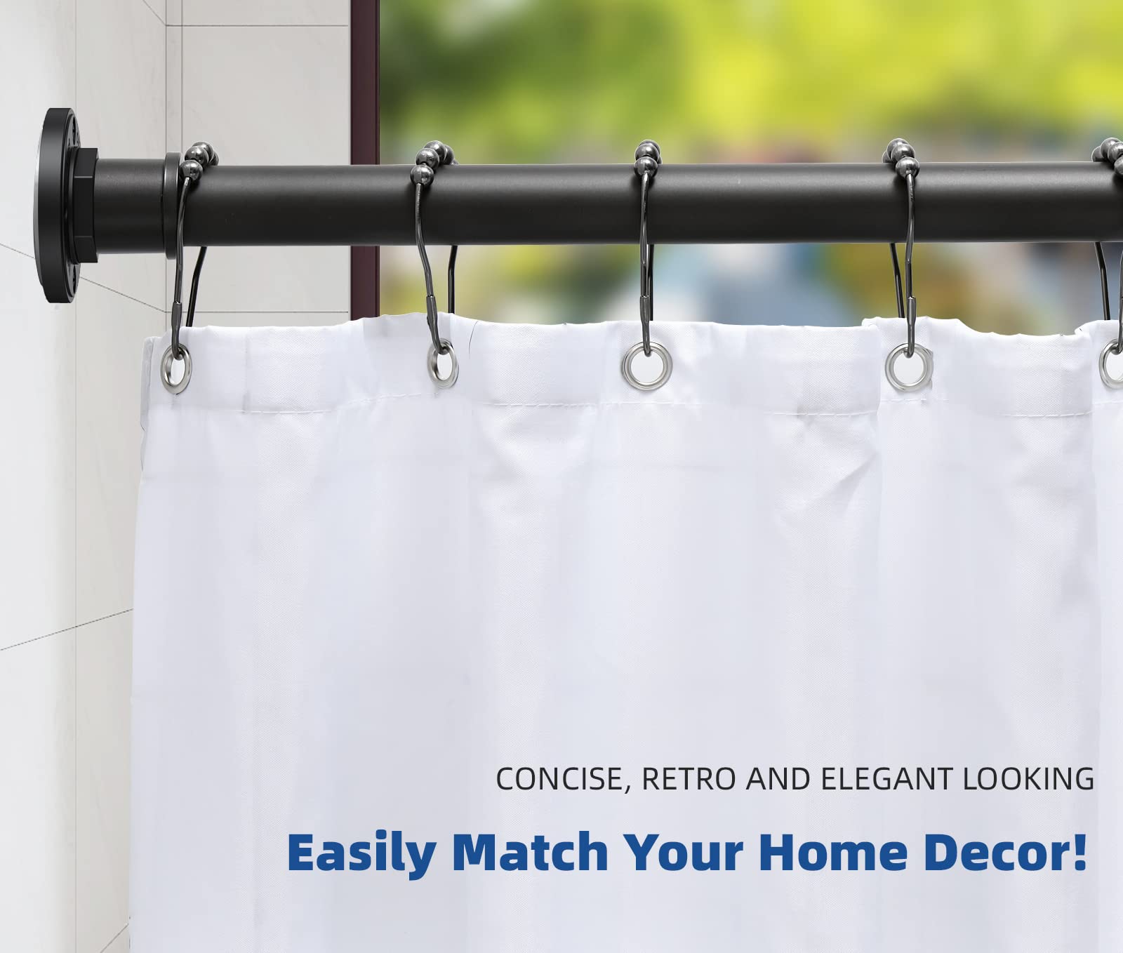 BRIOFOX curtain rod shows 2-way mounting for flexible bathroom installation