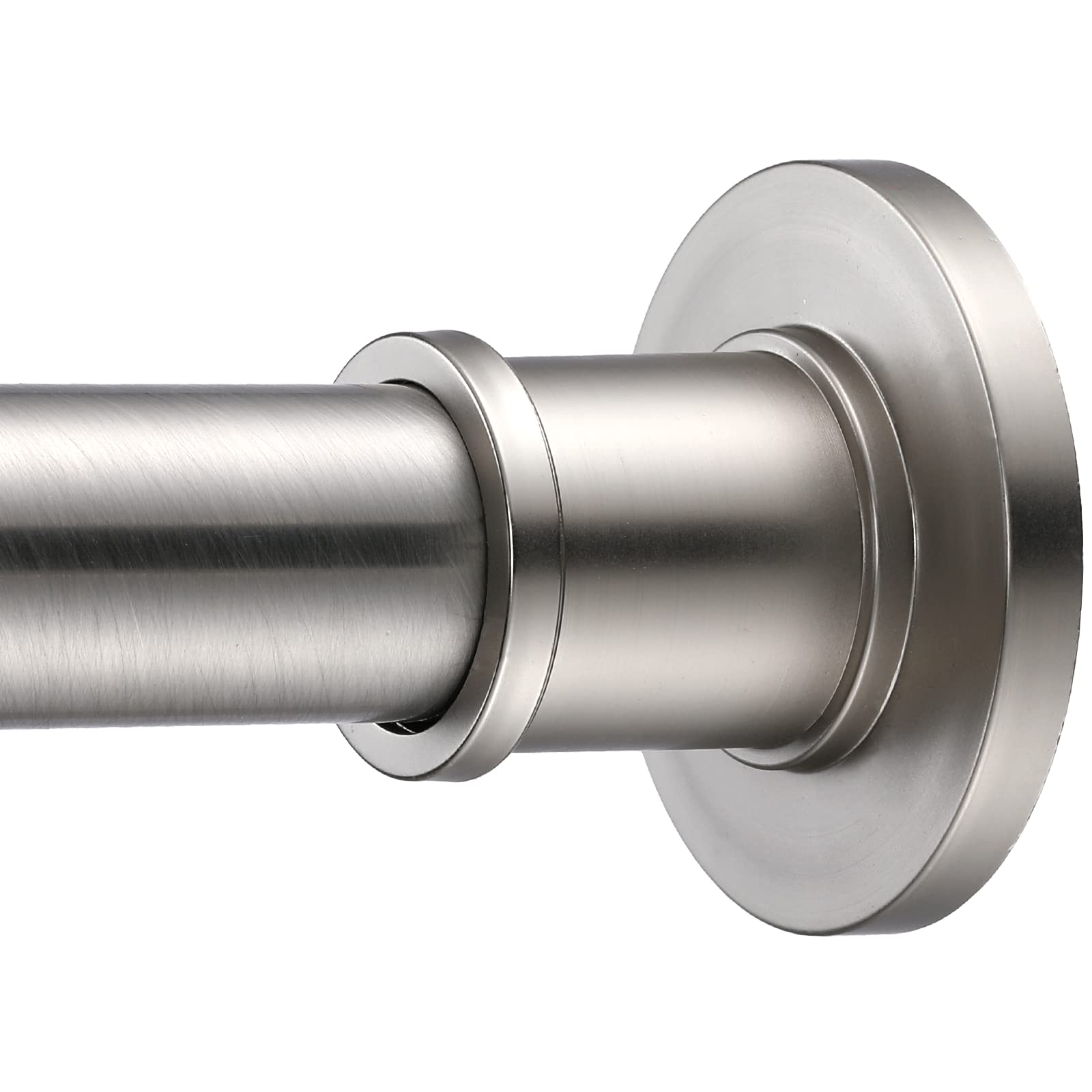 BRIOFOX industrial shower rod with brushed nickel finish for a stylish bath look.