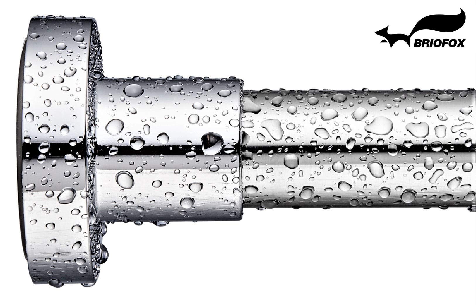 BRIOFOX rustproof stainless steel rod highlights durable, corrosion-resistant construction.