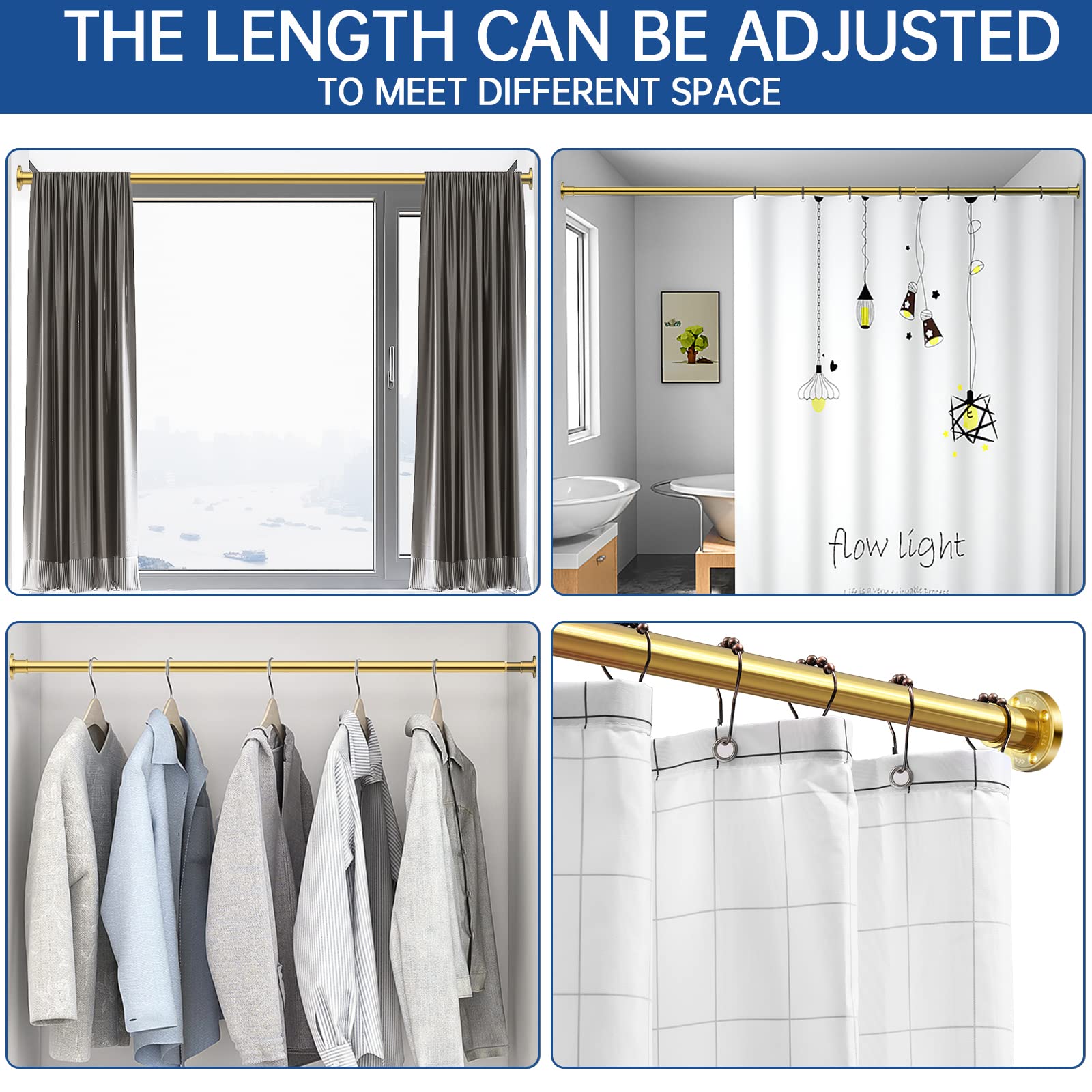 BRIOFOX screw mount rod supports up to 60 pounds for heavy curtains