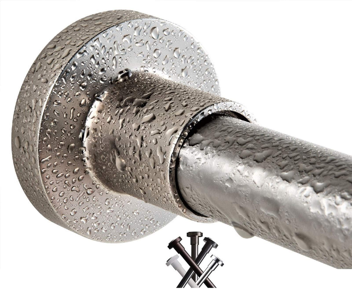 BRIOFOX tension rod extended to 43-73 inches for windows or showers.